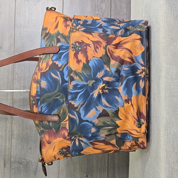 Patricia Nash Sorlana Floral Nylon Leather Tote Bag - Picture 3 of 16